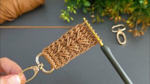 Finished Tunisian Crochet Bag Handle