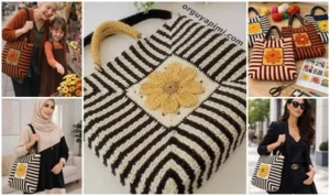 Papatya motifli zebra desen tığ çanta, farklı kombinler ve kullanım sahneleriyle birlikte