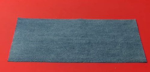 Patchwork kot kumaş kadın çantası için arka yüzde cep yapımında kullanılan kot parça