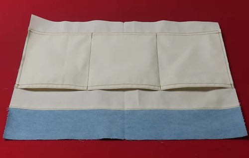 Patchwork kot kumaş kadın çantası için cepli astar parçası